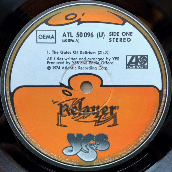 Yes : Relayer (LP, Album, Gat)