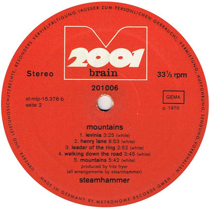 Steamhammer : Mountains (LP, Album, RE)