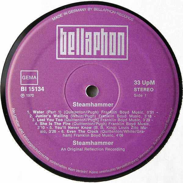 Steamhammer : Steamhammer (LP, Album, RE)