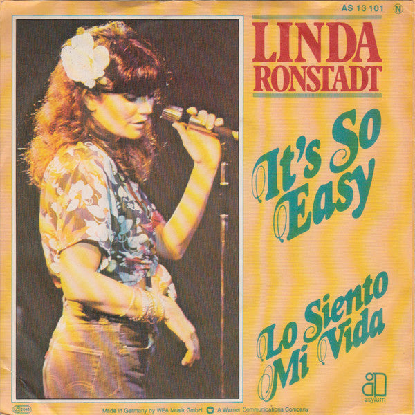 Linda Ronstadt : It's So Easy (7", Single)
