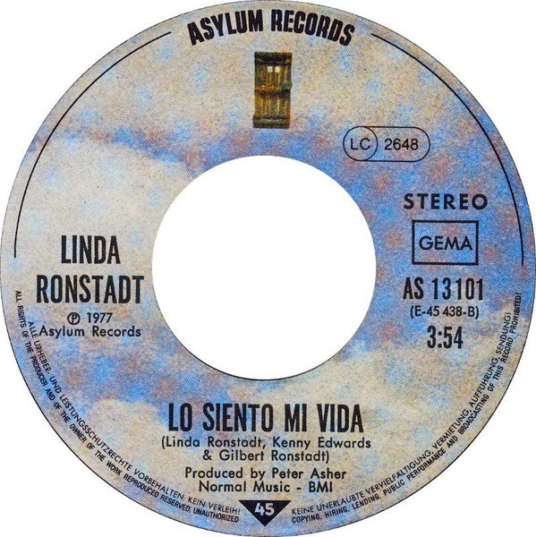 Linda Ronstadt : It's So Easy (7", Single)