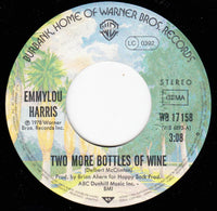 Emmylou Harris : Two More Bottles Of Wine (7", Single)