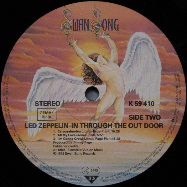 Led Zeppelin : In Through The Out Door (LP, Album, RE, "A")