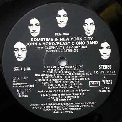 John & Yoko* / Plastic Ono Band* With Elephant's Memory* And Invisible Strings : Some Time In New York City (2xLP, Album, Gat)