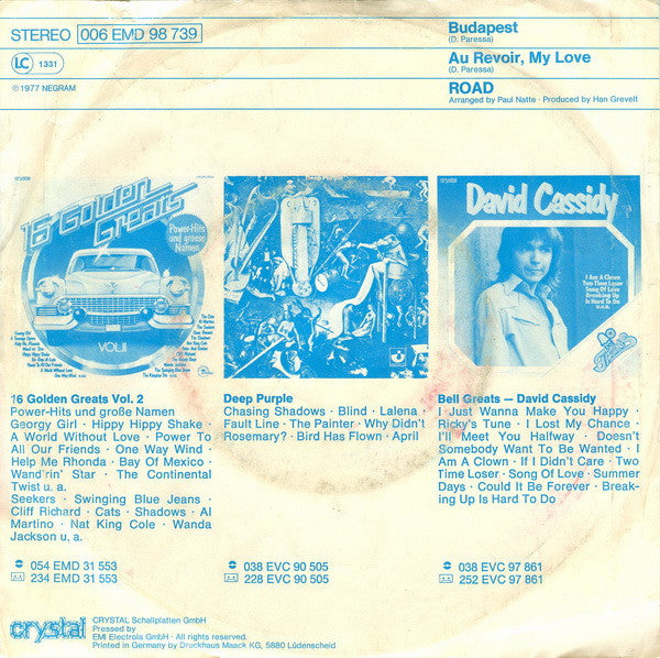 Road : Budapest (7", Single)