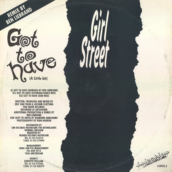 Girlstreet : Got To Have (A Little Bit) (12")