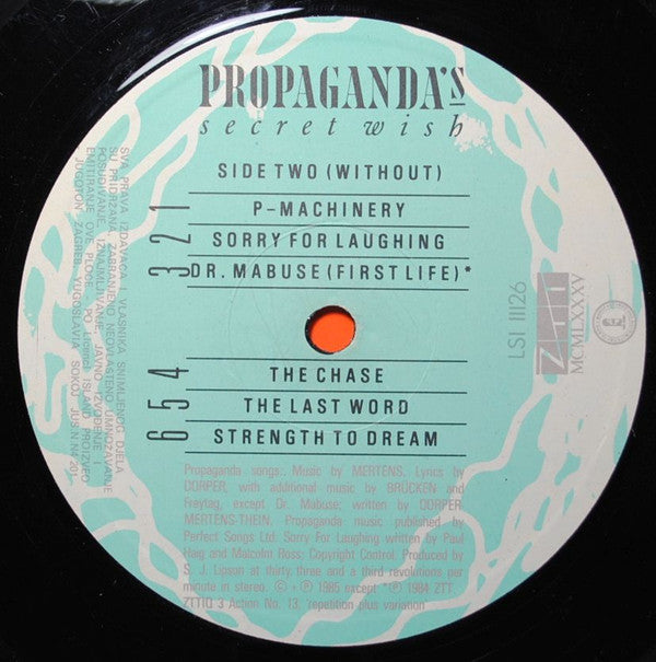 Propaganda : A Secret Wish (LP, Album)