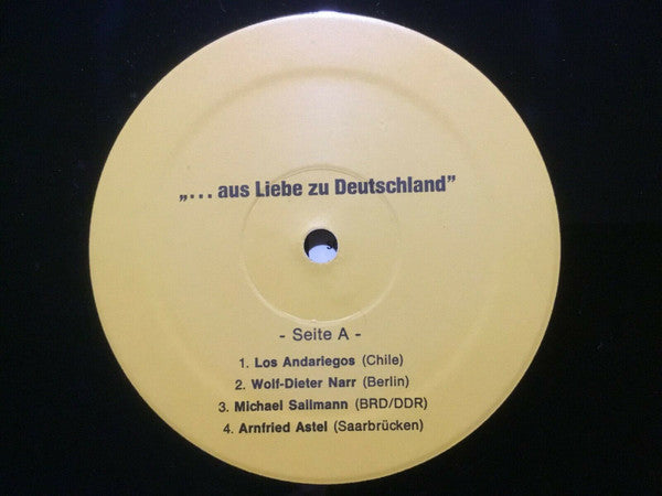 Various : "... Aus Liebe Zu Deutschland" (LP, Album, Ltd, Num)