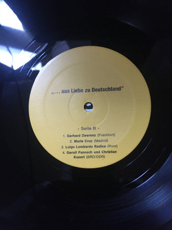 Various : "... Aus Liebe Zu Deutschland" (LP, Album, Ltd, Num)