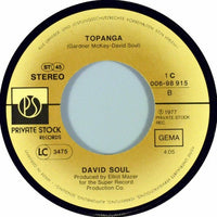 David Soul : Going In With My Eyes Open (7", Single)