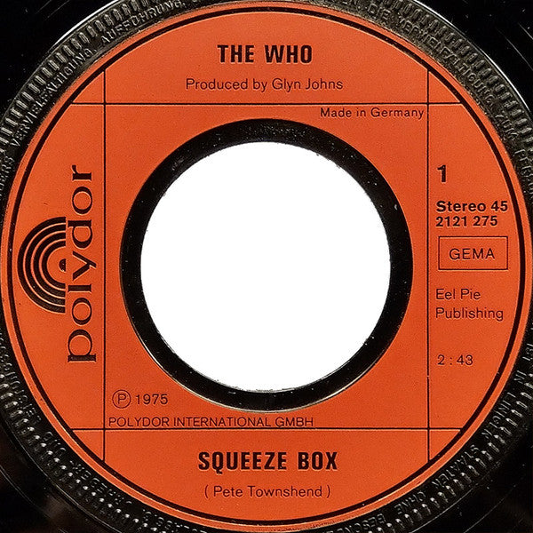 The Who : Squeeze Box / Success Story (7", Single)