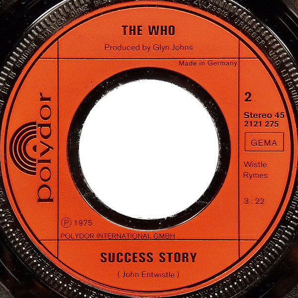 The Who : Squeeze Box / Success Story (7", Single)