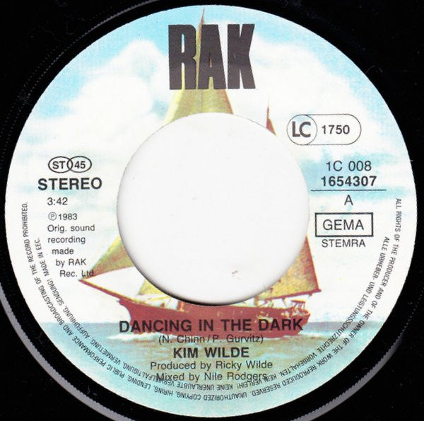 Kim Wilde : Dancing In The Dark (7", Single)