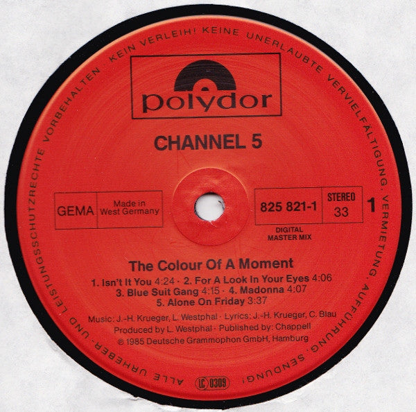 Channel 5 (2) : The Colour Of A Moment (LP, Album)