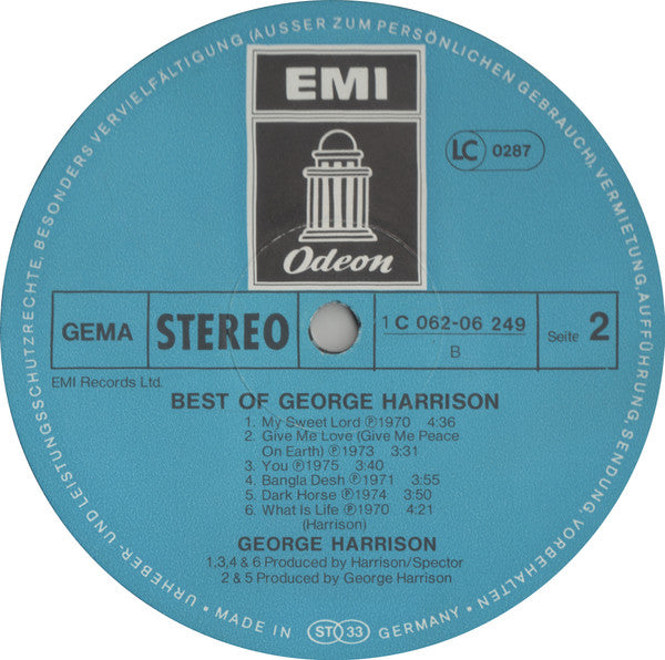 George Harrison : The Best Of George Harrison (LP, Comp)
