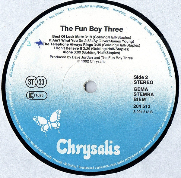The Fun Boy Three* : The Fun Boy Three (LP, Album)