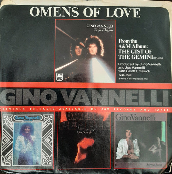 Gino Vannelli : Love Of My Life (7", Single, Mono, Promo)
