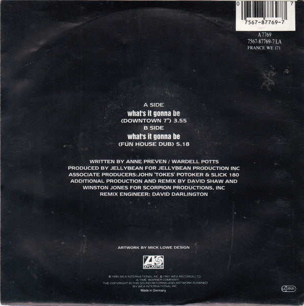 Jellybean* : What's It Gonna Be (7", Single)