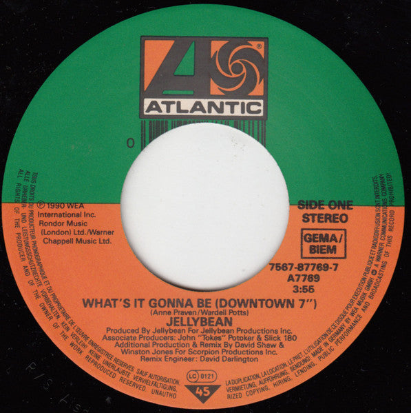 Jellybean* : What's It Gonna Be (7", Single)