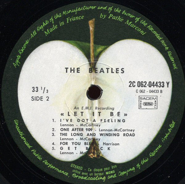 The Beatles : Let It Be (LP, Album, RE)