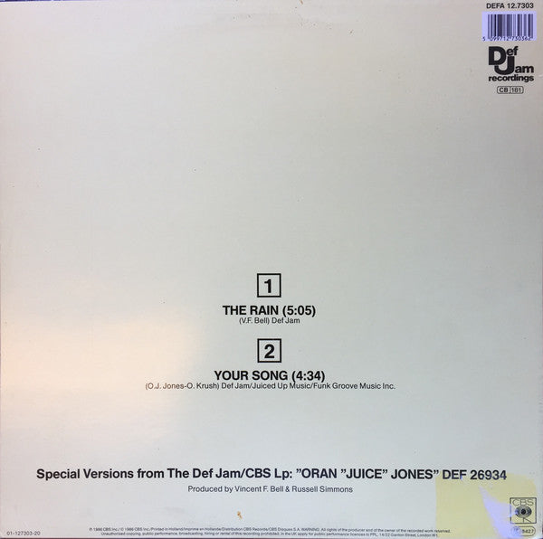 Oran "Juice" Jones* : The Rain (12", Maxi)