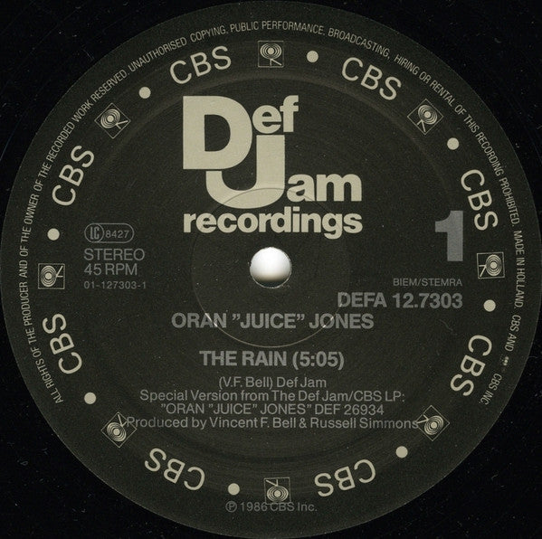 Oran "Juice" Jones* : The Rain (12", Maxi)