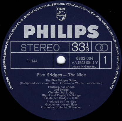 The Nice : Five Bridges (LP, Album, Gat)