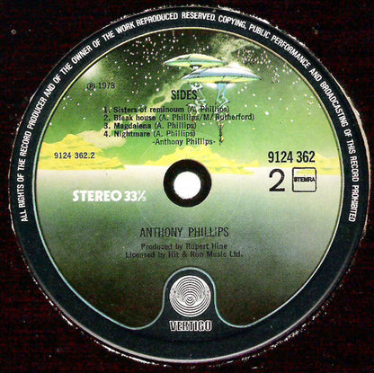 Anthony Phillips : Sides (LP, Album)