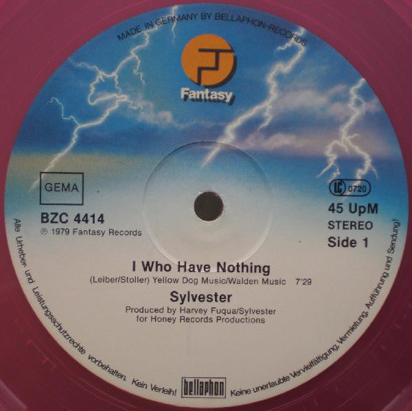 Sylvester : I Who Have Nothing (12", Maxi, Pin)