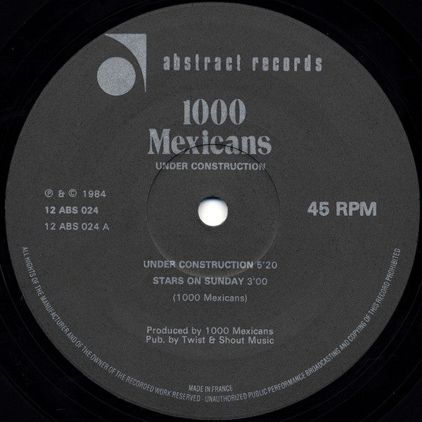 1000 Mexicans : Under Construction (12", Single)