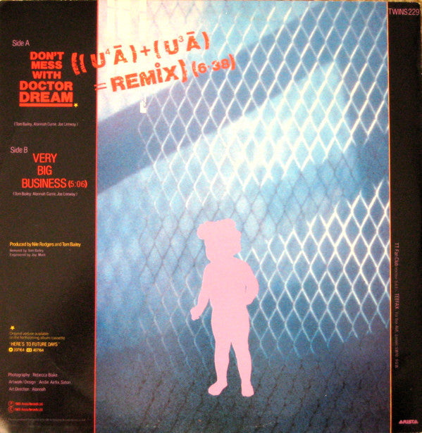 Thompson Twins : Don't Mess With Doctor Dream ((U⁴Ā) + (U³Ā) = Remix) (12", Single)