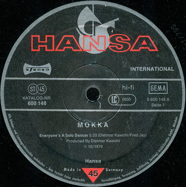 Mokka (2) : Everyone's A Solo Dancer (Long Version) / Rock Me Dracula (12")