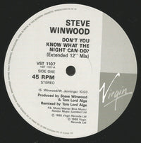 Steve Winwood : Don't You Know What The Night Can Do? (12", Single, DMM)