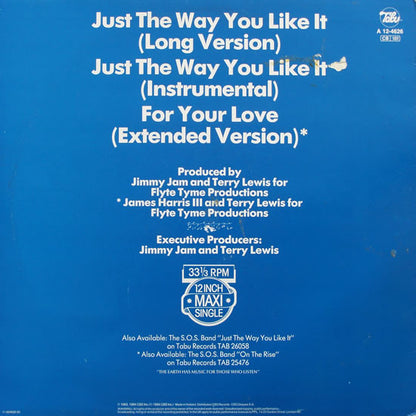 The S.O.S. Band : Just The Way You Like It (Long Version) (12", Maxi)