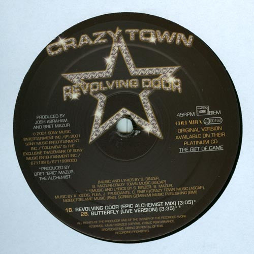 Crazy Town : Revolving Door (12", Maxi)
