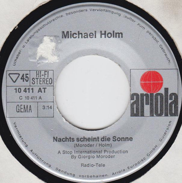 Michael Holm : Nachts Scheint Die Sonne (7", Single)