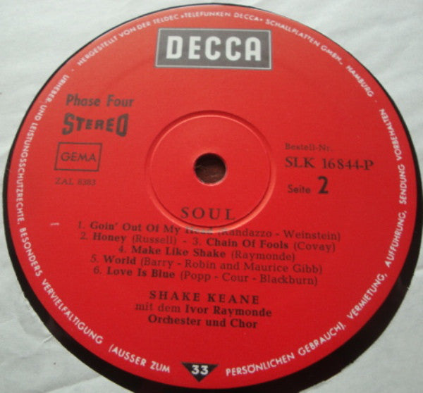 Shake Keane Mit Dem Ivor Raymonde Orchester* Und Chor* : Soul (LP)