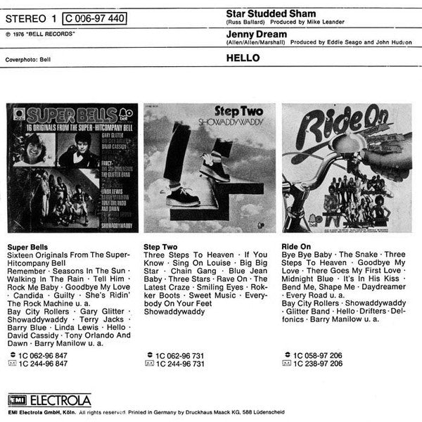 Hello : Star Studded Sham (7", Single)
