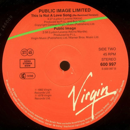 PiL* : This Is Not A Love Song (12", Single)