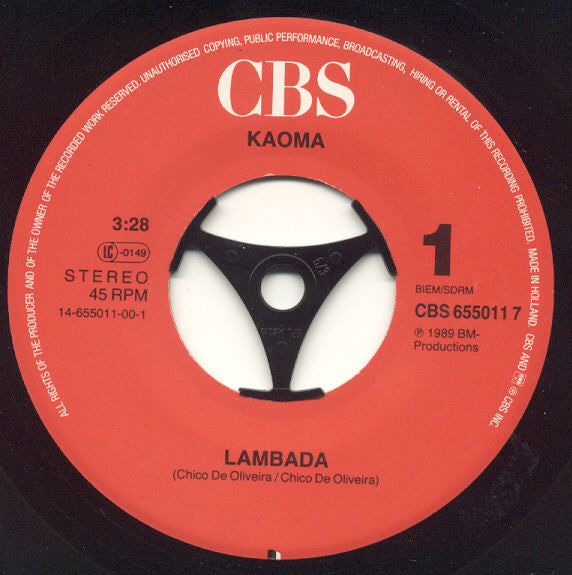 Kaoma : Lambada (7", Single)