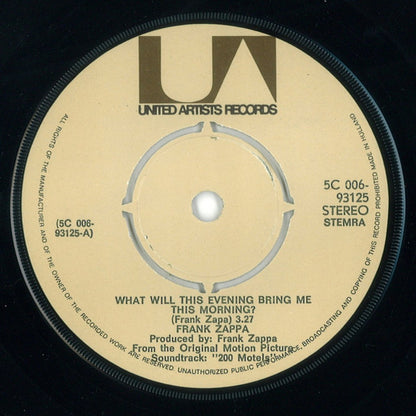 Frank Zappa : What Will This Evening Bring Me This Morning? (7", Single)