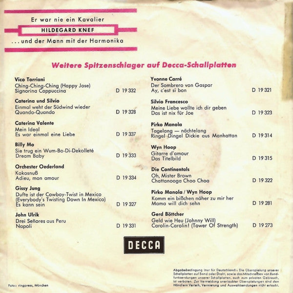 Hildegard Knef : Er War Nie Ein Kavalier (7", Single)