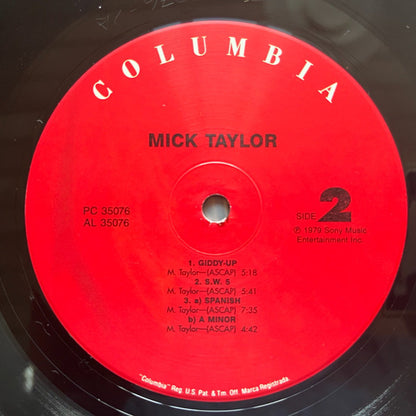 Mick Taylor : Mick Taylor (LP, Album, RE)