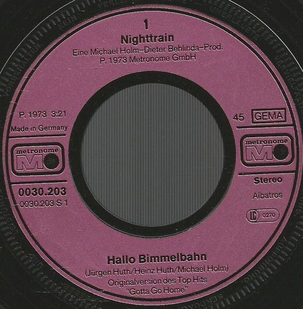 Nighttrain (2) : Hallo Bimmelbahn (7", Single, RE)