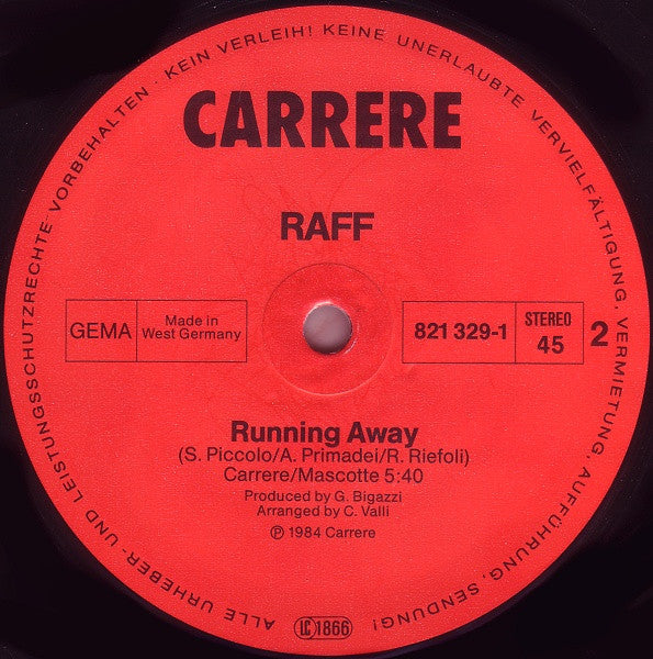Raff* : Self Control (12", Maxi, Pap)