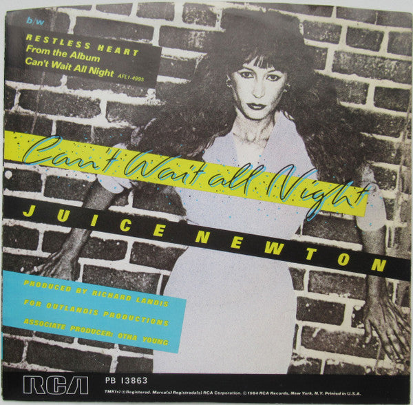 Juice Newton : Can't Wait All Night (7", Single)