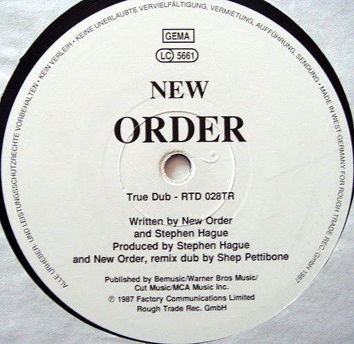 New Order : True Faith (Remix) (12")