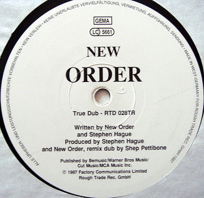 New Order : True Faith (Remix) (12")