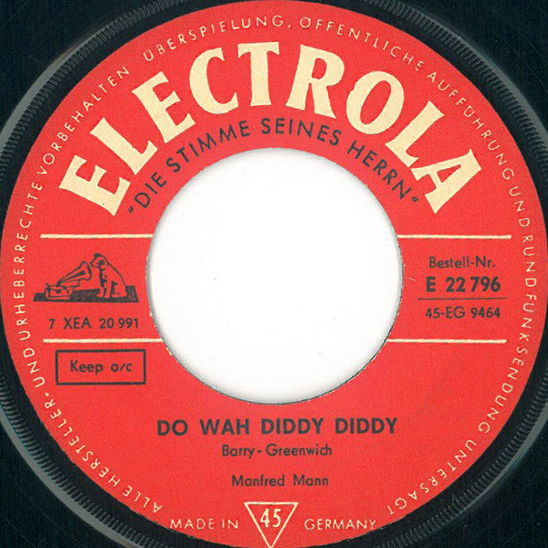 Manfred Mann : Do Wah Diddy Diddy / What You Gonna Do? (7", Single, Mono)
