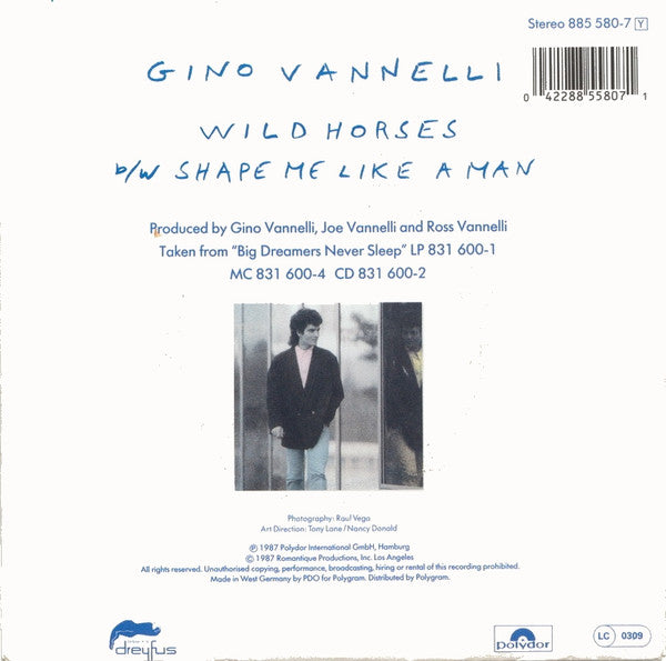 Gino Vannelli : Wild Horses (7", Single)